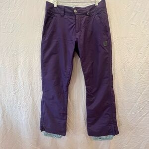 Burton purple ski pants. size medium